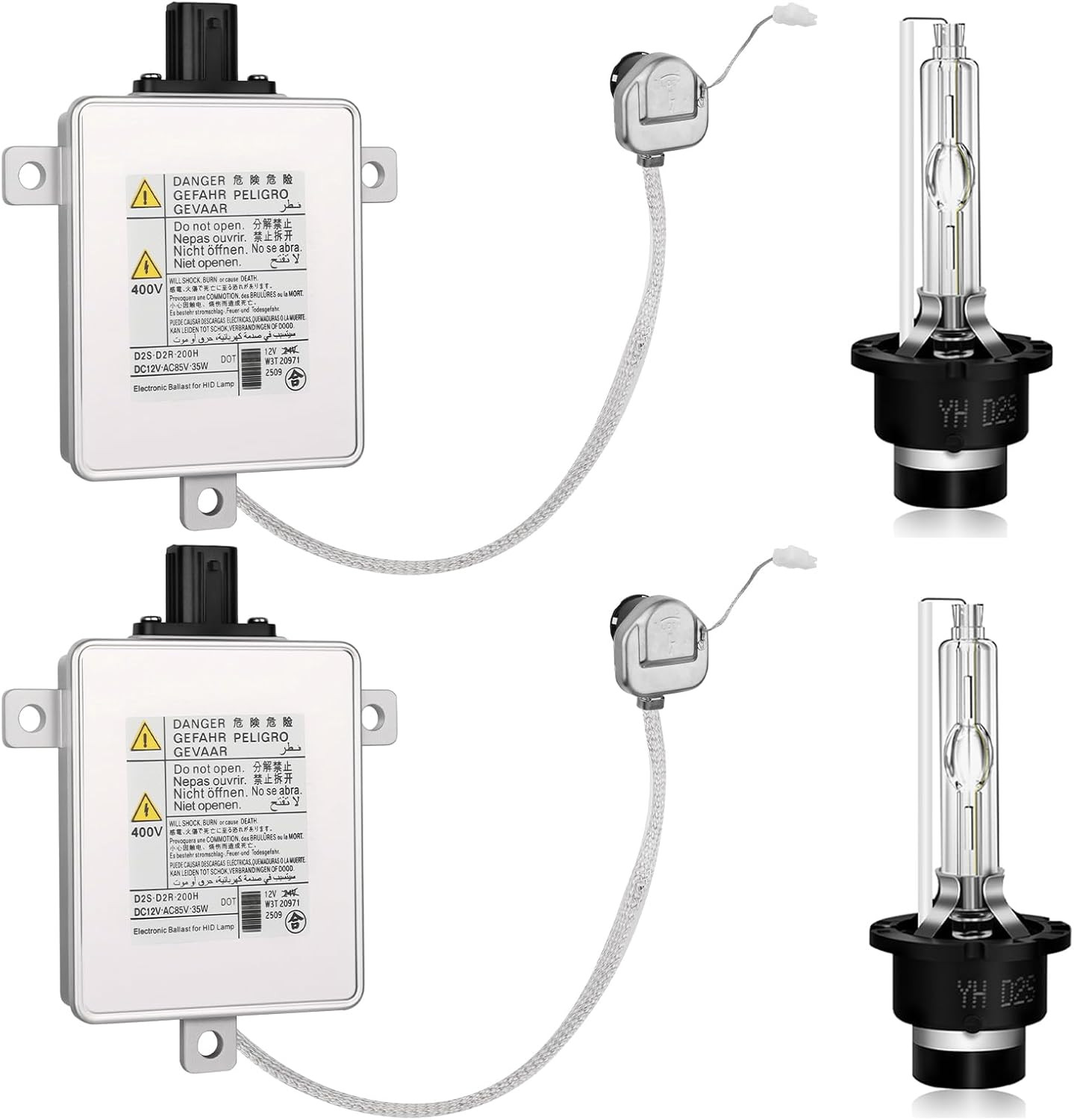 2 Sets W3T19371 HID Headlight Ballast W/Igniter & D2S Bulb Fit for Acura TL TSX