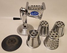 Vintage King Kutter Manual Food & Vegetable Cutter Processor w/5 Cutting Cones picture