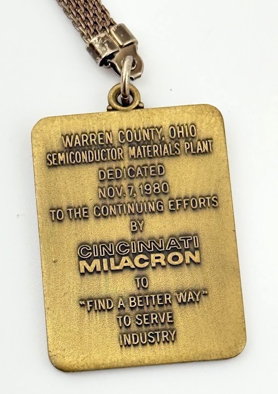 Cincinnati Ohio Milacron Semiconductor Industry Factory Plant Keychain ...
